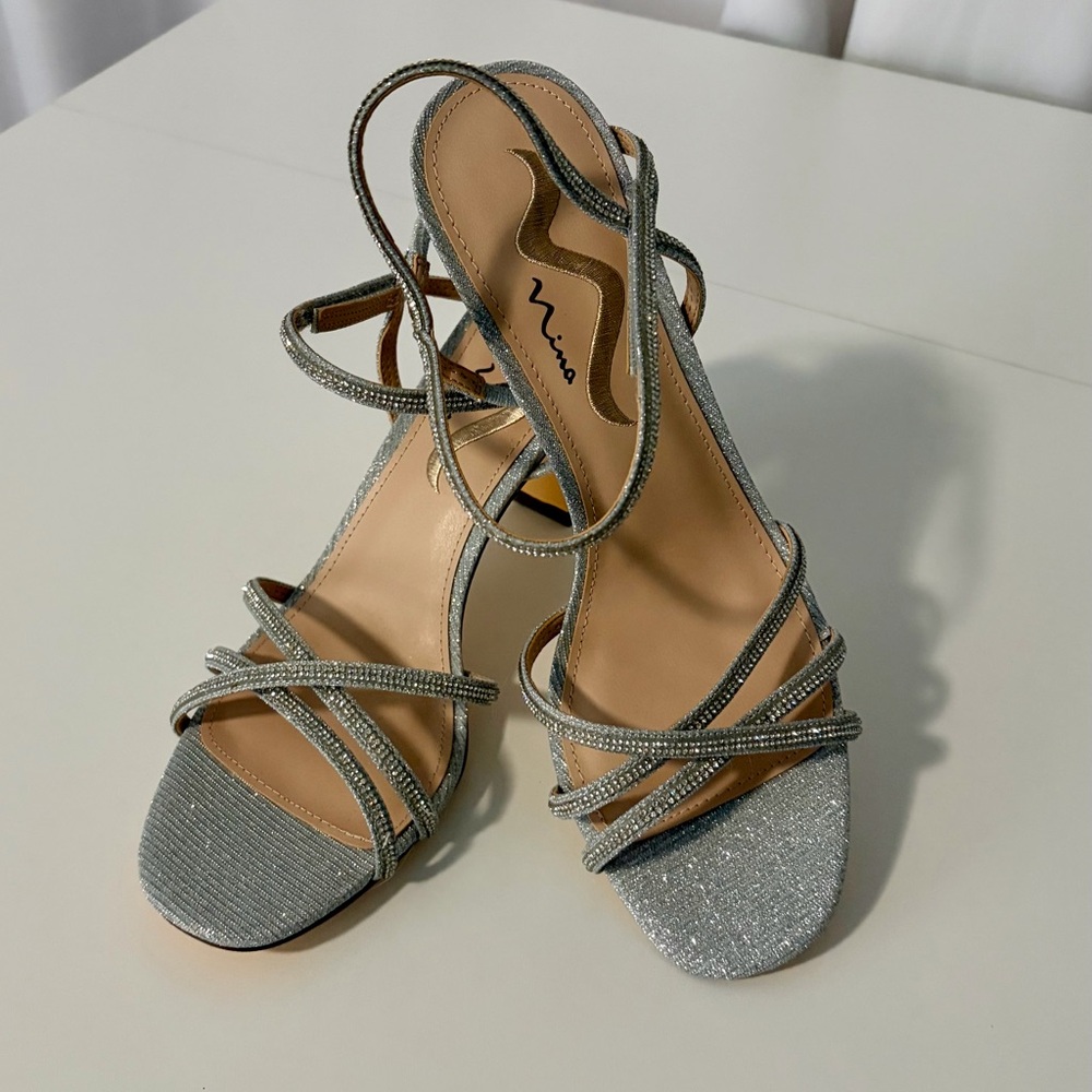Nina Strappy Silver Sandals